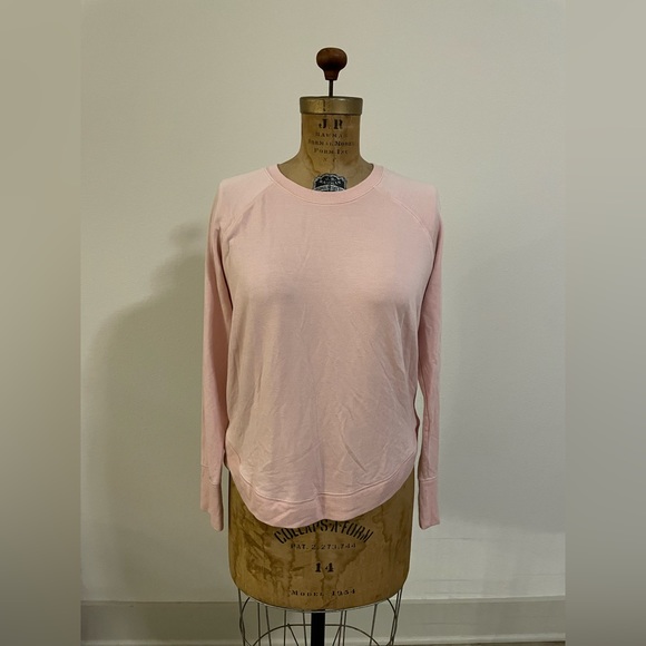 Athleta Mindset Sweatshirt Pink Womens Medium Long Sleeve Crew Neck Workout Top - Picture 1 of 6